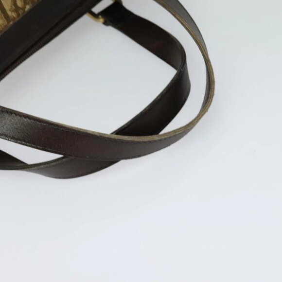 Christian Dior Trotter Canvas Boston Bag Brown Gold - Picture 13 of 16